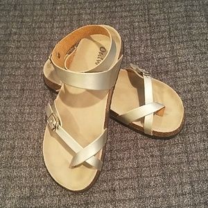Gold wrap sandal